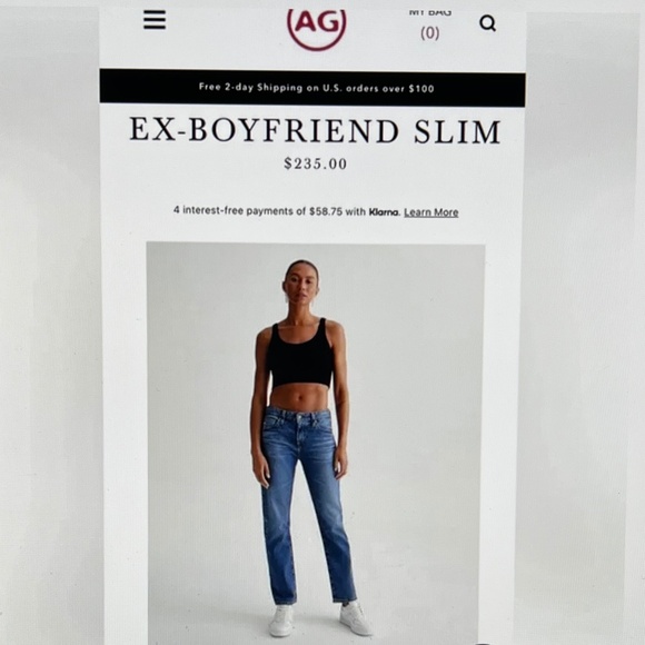 AG Adriano Goldschmied The Ex-Boyfriend Slouchy Slim Size 31R - Picture 14 of 14